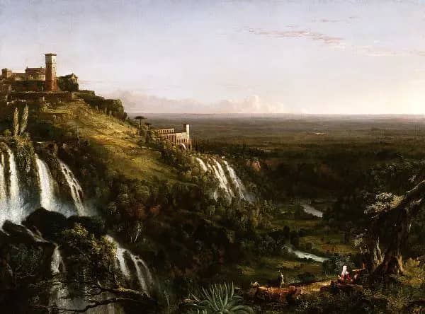 The Cascatelli Tivoli Looking Towards Rome 1832 | Oil Painting Reproduction