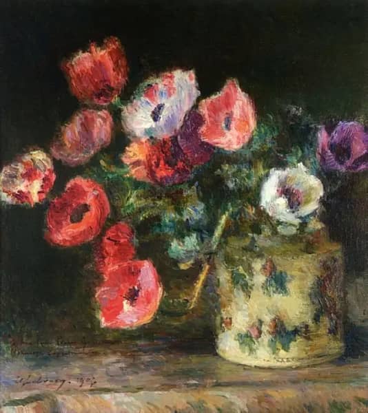 Bouquet of Anemones 1906 by Albert Lebourg | Oil Painting Reproduction