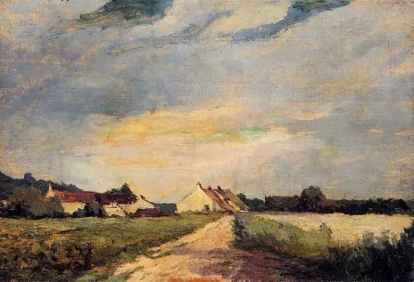 Landscape with Houses 1873 by Albert Lebourg | Oil Painting Reproduction
