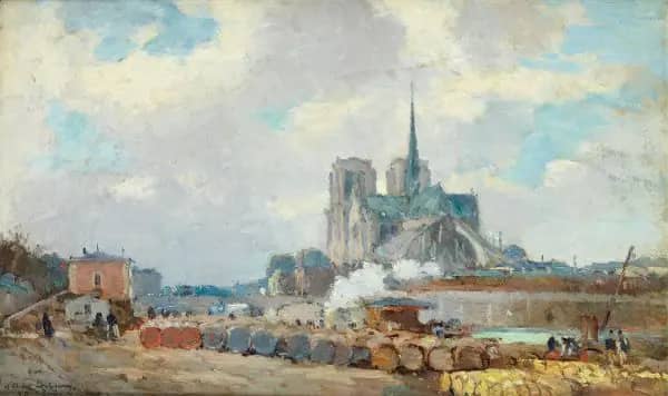 Notre Dame of Paris 1928 by Albert Lebourg | Oil Painting Reproduction
