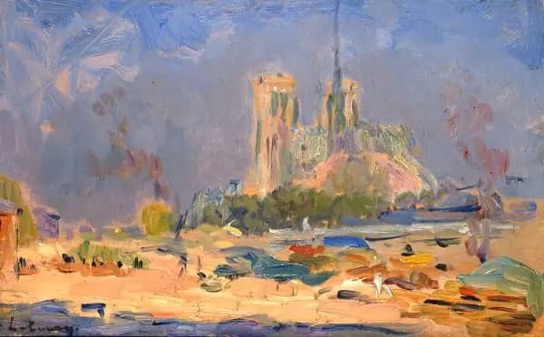Tournelle Quay and Notre Dame of Paris 1884 | Oil Painting Reproduction