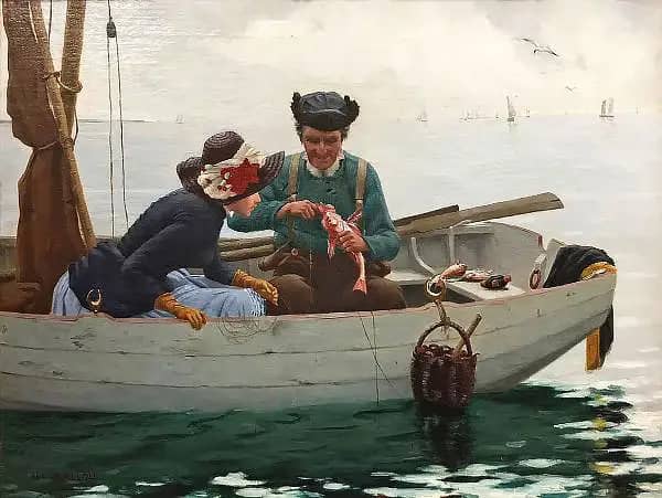 A Fresh Catch by Alfred Guillou | Oil Painting Reproduction