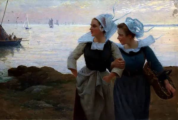 Fishermen's Wives of Pont Aven | Oil Painting Reproduction