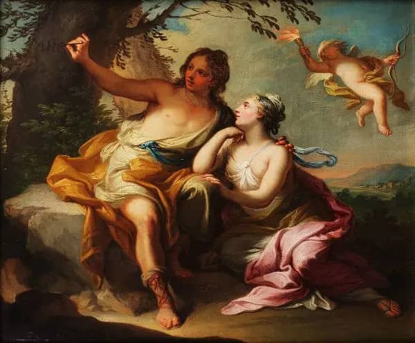 Angelica and Medoro by Andrea Casali | Oil Painting Reproduction