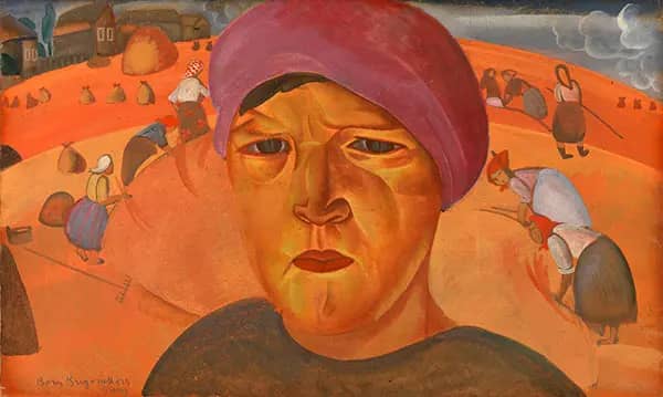 Russian Peasant Woman by Boris Grigoriev | Oil Painting Reproduction