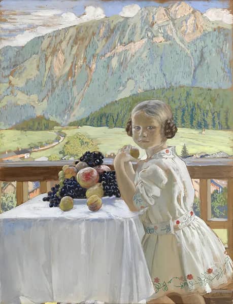 Irina Kustodiyeva by Boris Kustodiev | Oil Painting Reproduction