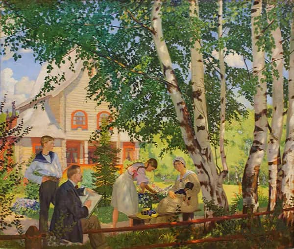 My House by Boris Kustodiev | Oil Painting Reproduction
