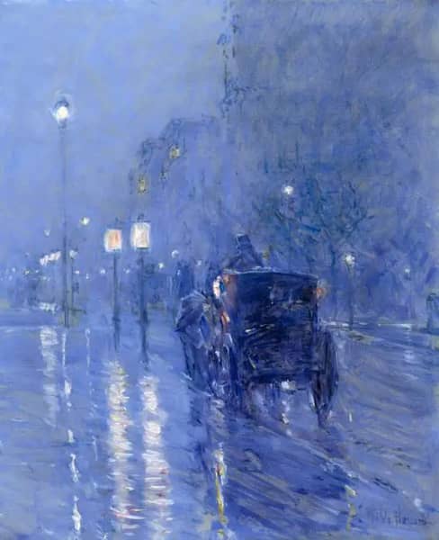 Rainy Midnight by Childe Hassam | Oil Painting Reproduction