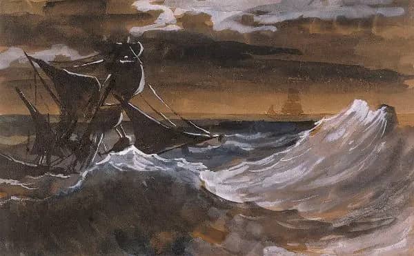 Sailboat on the Sea by Theodore Gericault | Oil Painting Reproduction