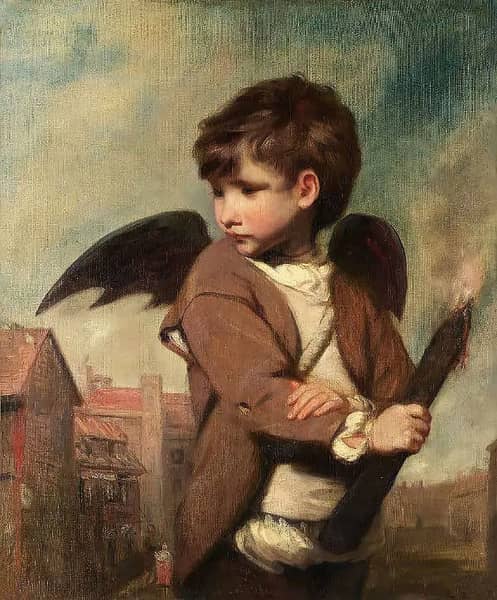 Cupid as Link Boy 1774 by Sir Joshua Reynolds | Oil Painting Reproduction