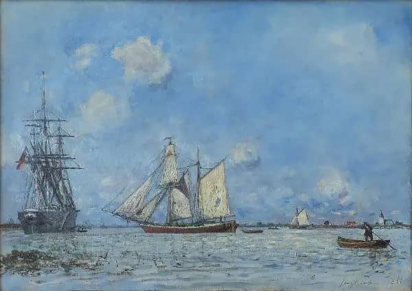 The Scheldt in Antwerp 1866 | Oil Painting Reproduction