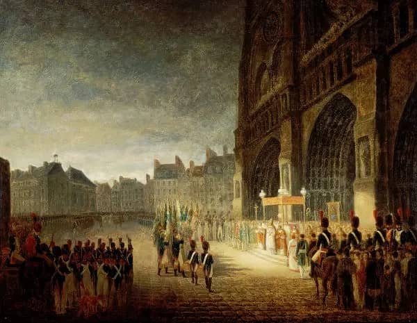 Blessing of the Flags in Front of Notre Dame | Oil Painting Reproduction