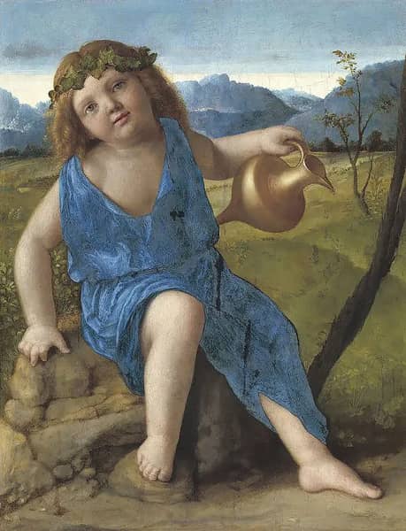 The Infant Bacchus by Giovanni Bellini | Oil Painting Reproduction