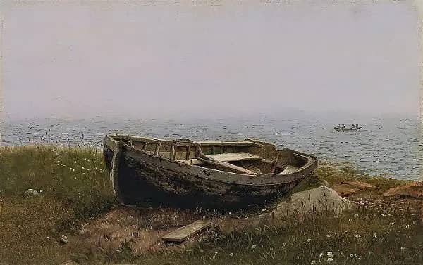 Abandoned Boat 1850 by Frederic Edwin Church | Oil Painting Reproduction