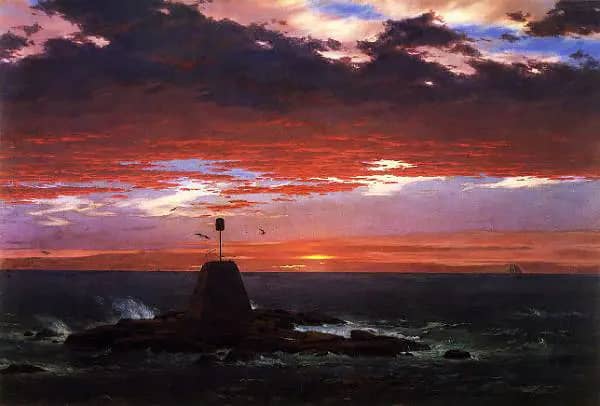 Beacon off Mount Desert Island 1851 | Oil Painting Reproduction