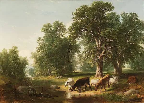 A Summer Afternoon 1849 by Asher Brown Durand | Oil Painting Reproduction