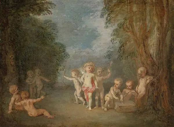Cupid's Realm by Jean Antoine Watteau | Oil Painting Reproduction