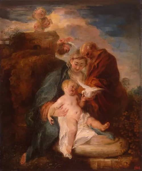 Holy Family by Jean Antoine Watteau | Oil Painting Reproduction
