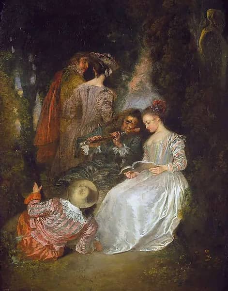 The Perfect Accord by Jean Antoine Watteau | Oil Painting Reproduction