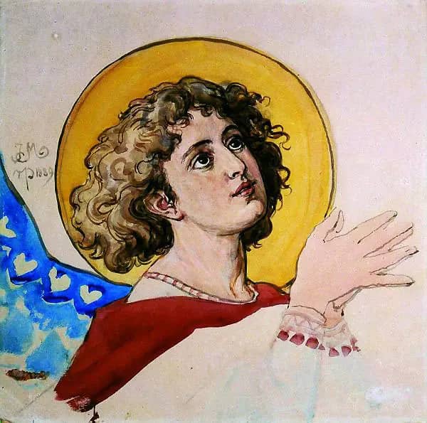 Glowa Anioła 1889 by Jan Matejko | Oil Painting Reproduction