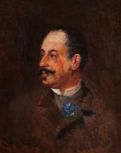 Presumed Self Portrait by Eugene Chigot | Oil Painting Reproduction