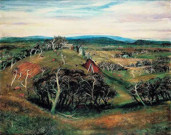Berwick Landscape 1948 by Arthur Merric Boyd | Oil Painting Reproduction