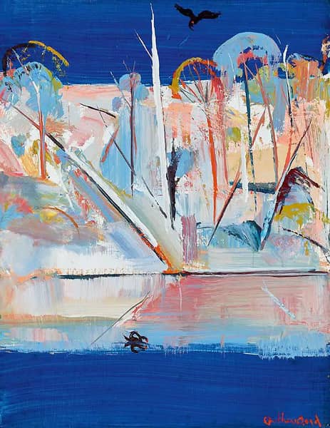 Black swans at Shoalhaven III | Oil Painting Reproduction