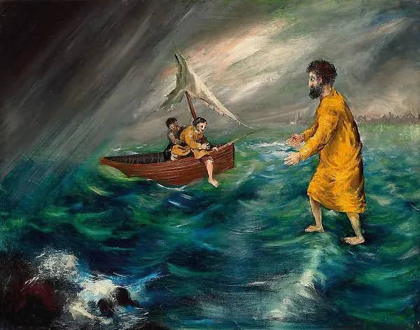Christ Walking on the Water c1947 | Oil Painting Reproduction