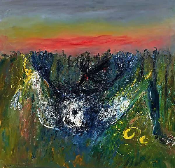 Fallen Nebuchadnezzar and Black Crow | Oil Painting Reproduction