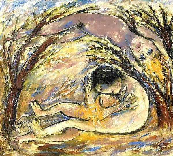 Lovers in an Orchard 1962 | Oil Painting Reproduction