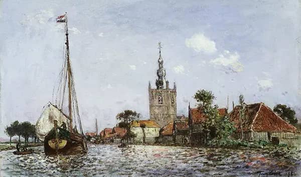The Church of Overschie 1866 | Oil Painting Reproduction