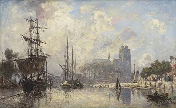 The Port of Dordrecht 1869 | Oil Painting Reproduction