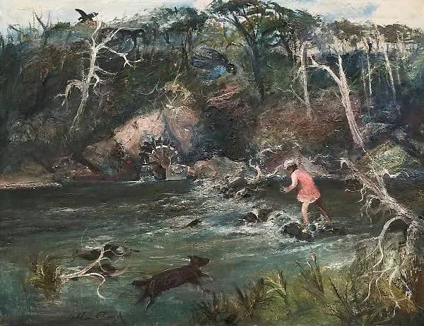 Old Waterwheel by Arthur Merric Boyd | Oil Painting Reproduction