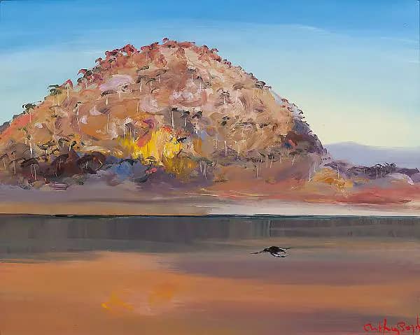 Riversdale Hill with Single Blackbird | Oil Painting Reproduction