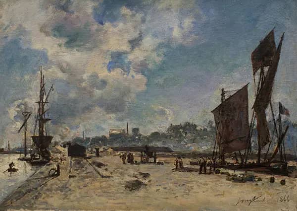 Quay in Honfleur 1866 | Oil Painting Reproduction