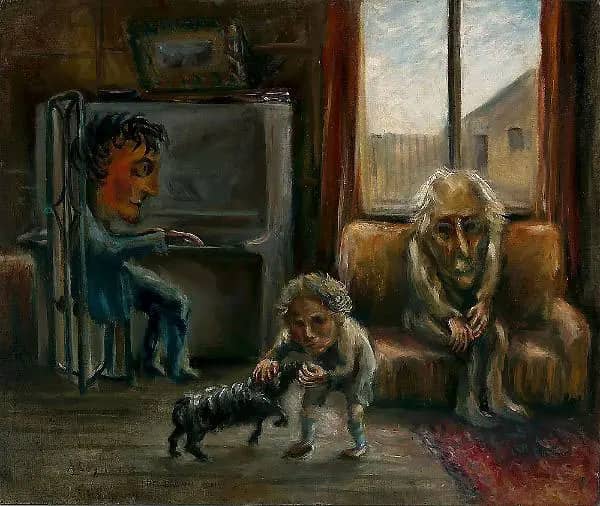 The Brown Room 1943 by Arthur Merric Boyd | Oil Painting Reproduction