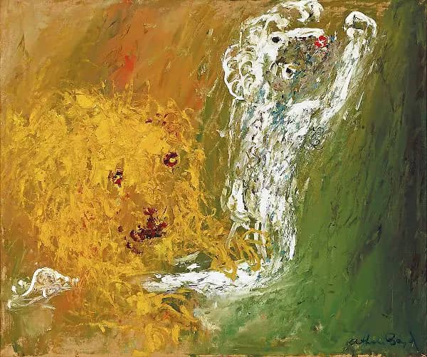 White Nebuchadnezzar with Lion | Oil Painting Reproduction