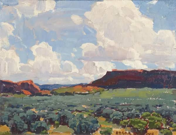 Red Mesa and Thunderheads by Edgar Alwin Payne | Oil Painting Reproduction
