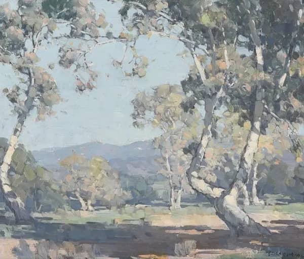 Santa Paula Sycamores by Edgar Alwin Payne | Oil Painting Reproduction
