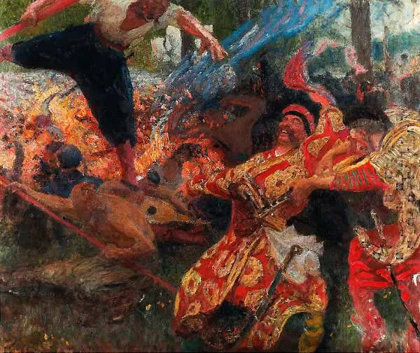 Gopak c1926 by Ilya Repin | Oil Painting Reproduction