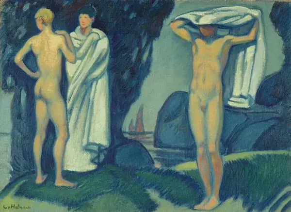 Living Blue by Ludwig von Hofmann | Oil Painting Reproduction