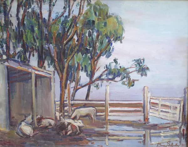 In the Corral by Donna Schuster | Oil Painting Reproduction