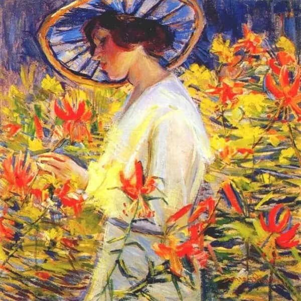 In the Garden by Donna Schuster | Oil Painting Reproduction