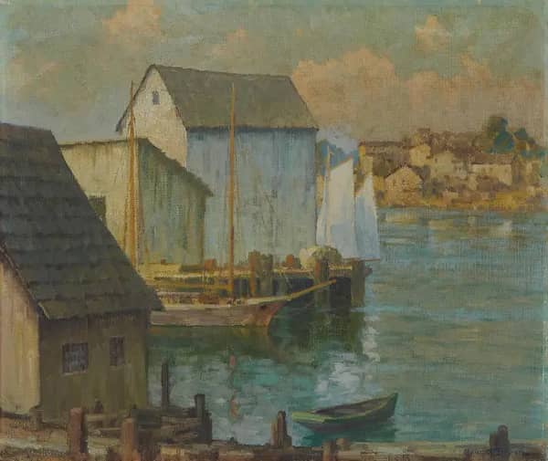 Docked by Maurice Braun | Oil Painting Reproduction