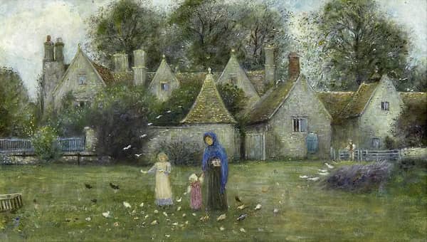 View of Kelmscott Manor | Oil Painting Reproduction