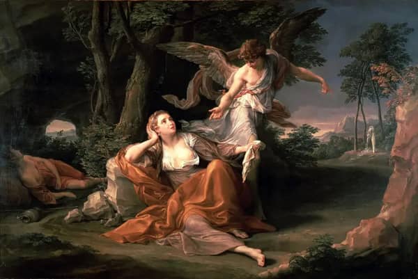Hagar In The Desert by Pompeo Batoni | Oil Painting Reproduction