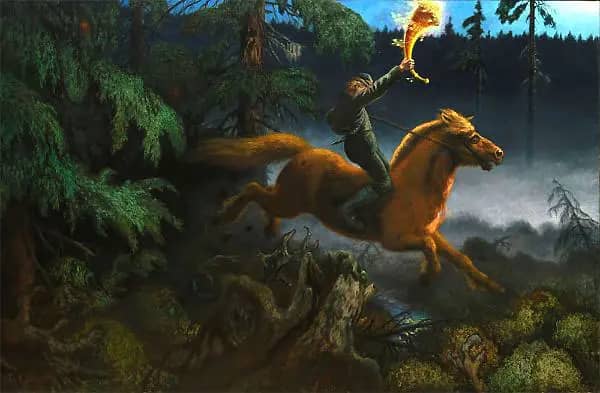 Gold Horn 1910 by Theodor Kittelsen | Oil Painting Reproduction