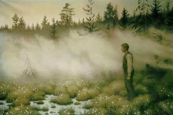 Night Time Walk in the Forest | Oil Painting Reproduction
