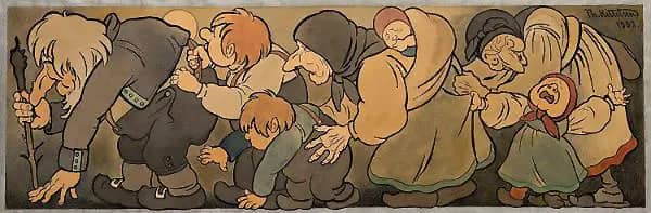 Troll Family 1902 by Theodor Kittelsen | Oil Painting Reproduction