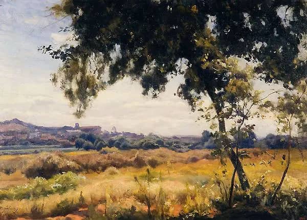 Peasant Landscape by Enric Galwey | Oil Painting Reproduction